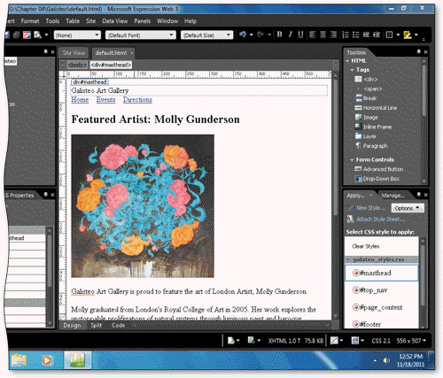   Automatically created ID-based styles appear in the Modify Styles panel, as shown in the accompanying figure.
