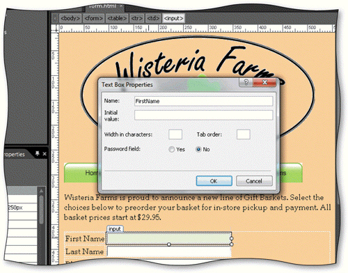   Using the accompanying figure as your guide, briefly list the steps to assign properties to a text box control.