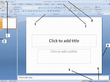   In the figure above, item 1 points to the ____. A)  Title Bar B)  Quick Access toolbar C)  Ribbon D)  Tabs