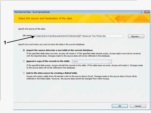   In the Get External Data Excel Spreadsheet dialog box shown in the figure above, you can choose from among ____ options. A)  two B)  three C)  four D)  five