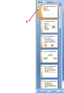   If you click item 1 in the above figure, you can ____. A)  set different slide timings for each slide B)  preview a transition C)  hide this slide during the slide show D)  set custom animation effects