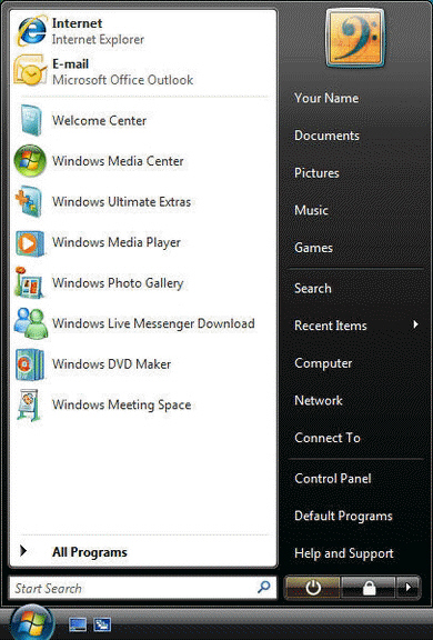   In the figure above, Windows Photo Gallery is located in the Start menu s ____. A)  Pinned Items List B)  Recently-opened Programs List C)  All Programs menu D)  list of User Folders