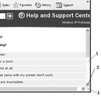   In the above figure, you would click in area #3 to view the contents at the bottom of the page.