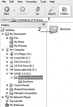   In the above figure, item #1 is called the Address bar.