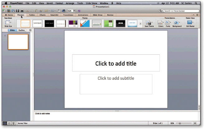     PowerPoint initially uses the ____________________, as shown in the accompanying figure, until you select a different theme.