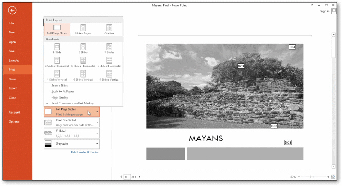   You can ____ each slide and the comments a reviewer has made before you begin to accept and reject each suggestion, as shown in the accompanying figure. A)  print B)  position C)  merge D)  organize