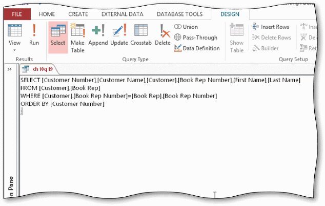   The acsampanying figure shows a SQL query to join two tables. In the query, it is necessary to ____ the Book Rep Number because it appears in more than one table. A)  restrict B)  moderate C)  qualify D)  assign