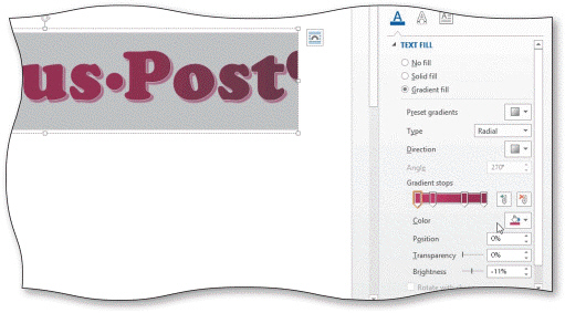   You can add or delete gradient stops, like the one in the acsampanying figure, with a minimum of ____ stop(s) . A)  one B)  two C)  three D)  four