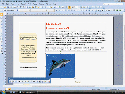   Figure 5 Using the accompanying figure as your guide, describe how to reposition a graphic object using the mouse pointer and then how to resize it proportionally using the mouse pointer.