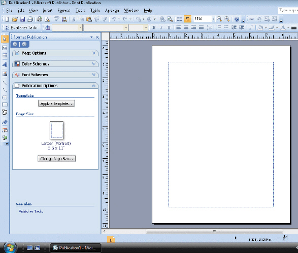   Figure 4-3 Using the accompanying figure, briefly discuss the circumstances in which using a blank publication rather than a template is a better choice. Then list the step or steps necessary to create a new blank publication.
