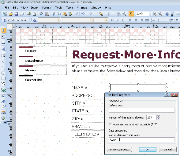   Figure 6-6 The Default text property for a text box control keeps the user from entering too much data, as shown in the accompanying figure.