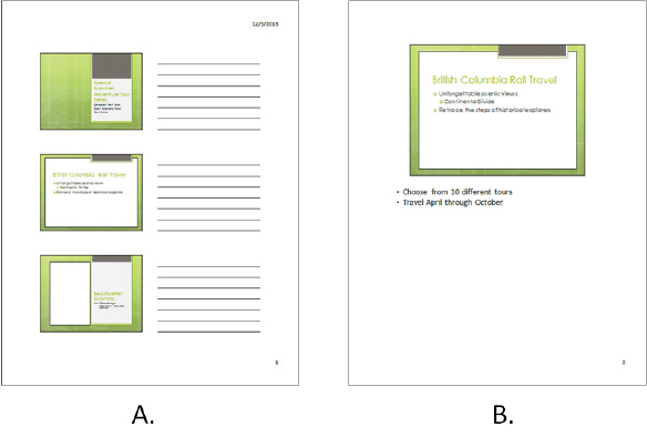     Figure A-2 Referring to the figure above, the page labeled  B  is showing a(n) ____ page.