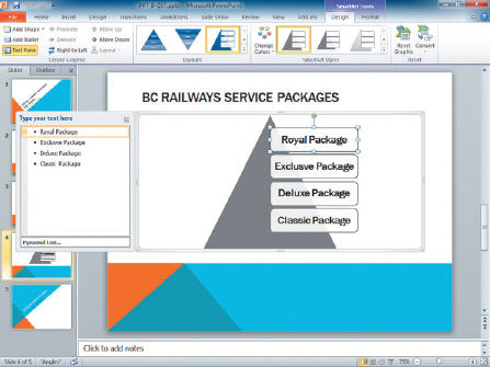     The figure above shows text converted into a Clip Art graphic.