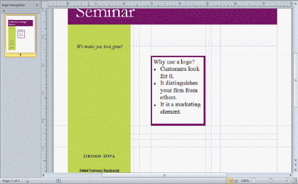   Referring to the figure above, the information in the Why use a logo? text box is an example of a(n)  ____. A)  numbered list B)  table C)  bulleted list D)  grid