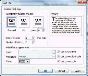   In the figure above, the text in the Preview box is a sample of the ____ setting. A)  current B)  default C)  recommended D)  previously used