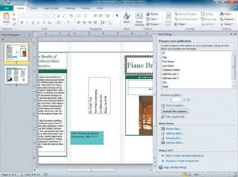   When creating a mail merge, if you add extra spaces to the Name fields in the data source, the spaces will appear in the address text box in the final merged document.