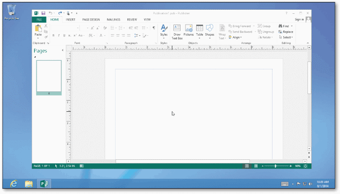   Tap or click the ____ document thumbnail on the Publisher start screen to create a blank Publisher publication in the Publisher window, as shown in the accompanying figure. A)  Blank B)  New C)  Start D)  Create