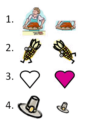   In the accompanying figure, the pair of images labeled ____ has been resized. A)  1 B)  2 C)  3 D)  4