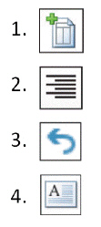   To align text right, click #2 in the accompanying figure.