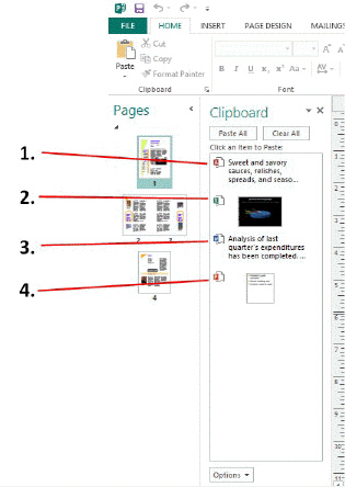   In the accompanying figure, the four identified objects can be embedded or linked into a publication.