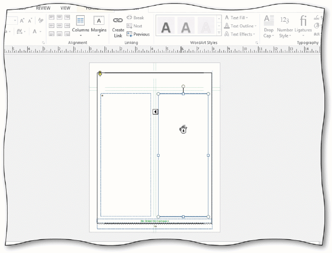  Publisher uses the ____ icon to show that the text should flow into the tapped or clicked text box, as shown in the accompanying figure. A)  bucket B)  spray painter C)  paintbrush D)  arrow