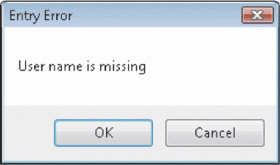     Figure 5-3 Message boxes on a mobile application can have buttons other than an OK button, as shown in the accompanying figure.