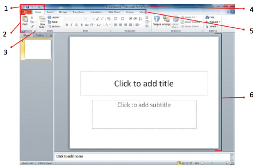   In the figure above, item 3 points to the ____. A)  Aspect theme B)  Dialog Box Launcher C)  Mouse pointer D)  Ribbon