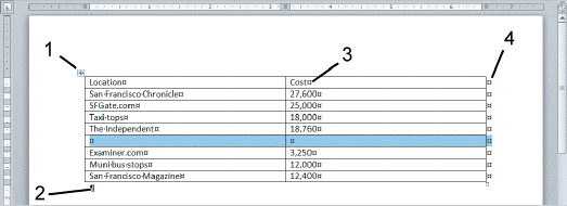   Item ____, shown in the accompanying figure, is an end of cell mark. A)  1 B)  2 C)  3 D)  4
