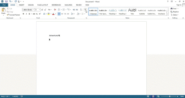   The ____ as shown in the accompanying figure is a formatting mark that indicates where the ____ was pressed. A)  TAB key B)  SPACEBAR C)  ENTER key D)  SHIFT key