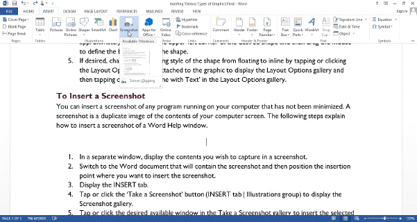   As shown in the accompanying figure, a ____ is a section of a window. A)  dialog box B)  print layout C)  master document D)  screen clipping