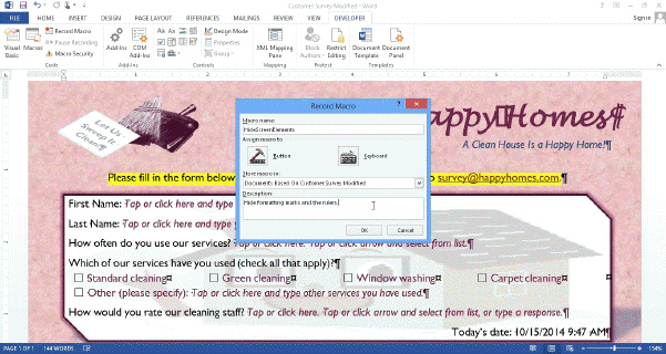   After you have recorded a macro, you can ____________________, or play it, using the dialog box shown in the accompanying figure.