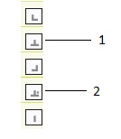   In the accompanying figure, the item marked 2 is the ____ tab. A)  center B)  bar C)  left D)  decimal