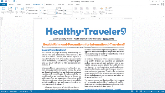   In the document shown in the accompanying figure, how many sections are visible on the screen? A)  1 B)  2 C)  3 D)  4