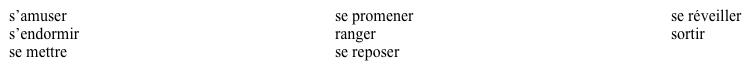 La vie quotidienne. À son nouveau travail, Valérie a des horaires très stricts. Mais tout cela a changé quand Laurent est venu passer un long week-end avec elle. Complétez le passage suivant avec la bonne forme des verbes de la liste. Utilisez le présent.   En général, je (1) ____________________ vers sept heures et demie. Je (2) ____________________ le petit déjeuner, puis je (3) ____________________. Ensuite, je (4) ____________________ et je pars pour le bureau. Je (5) ____________________ pour arriver à neuf heures. Je travaille toute la journée. Naturellement, je (6) ____________________ régulièrement d'un ordinateur pour écrire mes articles. Je (7) ____________________ chez moi vers sept heures du soir et je dîne à huit heures. Je (8) ____________________ vers onze heures et je (9) ____________________ tout de suite. Complétez le passage avec la bonne forme du passé composé.   Mais il faut dire que quand Laurent m'a rendu visite, tout a changé. Il est arrivé à la gare jeudi soir à six heures et nous (10) ____________________ avec des amis. Nous (11) ____________________ jusqu'à deux heures du matin! Le lendemain (The next day), je (12) ____________________ tard et je suis arrivée en retard au bureau. Je (13) ____________________ à travailler tout de suite mais j'étais si fatiguée que je (14) ____________________ devant mon ordinateur. Au lieu de (Instead of) travailler pendant le déjeuner, je (15) ____________________ dans le parc avec Laurent.<div style=padding-top: 35px> 