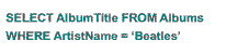   The item indicated in the figure above is an example of a SQL query.