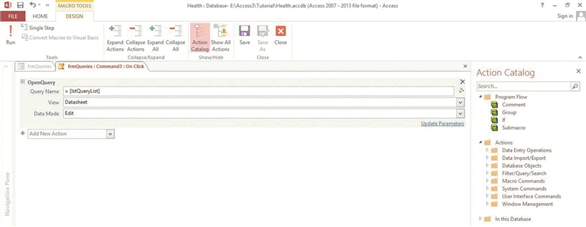   In the accompanying figure, the action is being initiated by what event? A)  OnLoad B)  OnClick C)  OnClose D)  Command3