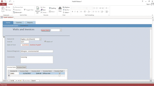 <strong> The accompanying figure illustrates which of the following?</strong> A) a navigation form B) a record in Datasheet View C) the Navigation Pane D) a read-only database
