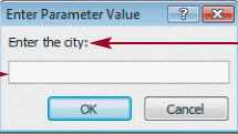   As shown in the figure above a prompt query prompts you for information when the query runs.