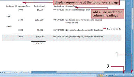   The view shown in the accompanying figure is ____. A) Report view B) Layout view C) Design view D) Print Preview