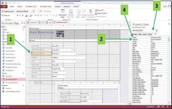   In the accompanying figure, the control type for the selected control is a ____. A)  Combo box B)  Label C)  Calculated field D)  Text box