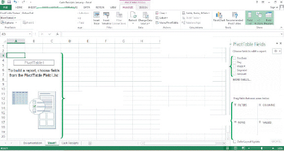    The box that is covering columns A, B, and C in the figure above is the PivotTable ____________________ area.