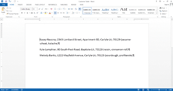   In the accompanying figure, the text has inconsistent separator characters.