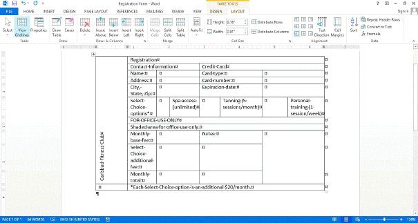   The information shown in the accompanying figure is displayed in a(n)  _______. A)  chart B)  table C)  outline D)  Quick Part object