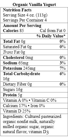 Which ingredient is considered a nonnutritive sweetener?       A)  naturally milled organic sugar B)  acesulfame potassium C)  natural vanilla flavor D)  modified corn starch E)  chicory root