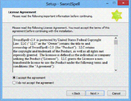   If you check  I do not accept the agreement  on the accompanying figure, _____. A)  the software will be loaded but you will be not able to use it B)  the software will not load C)  the software will be installed D)  the software will not be recognized by the operating system