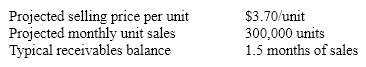 Assume the following facts about a firm:   If sales are evenly distributed throughout the year, what is the next year's projected ending accounts receivable balance? A) $1,665,000 B) $138,750 C) $1,110,000 D) none of the above