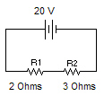   Find the following:  Rt = ___________ohms  It = ____________ amps  Ir1 = ___________ amps  Ir2 = ___________ amps  Vr1 = __________ volts  Vr2= ___________ volts  Pt = ____________ watts  Pr1 = ___________ watts  Pr2 = ___________ watts