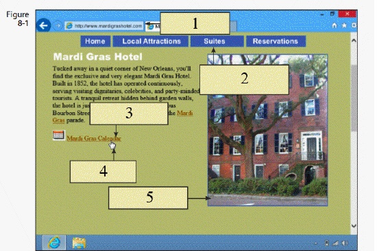   To connect to a Web page, enter the URL in the ____ represented by item 1 in the figure above. A)  address bar B)  back button C)  stop button D)  title bar
