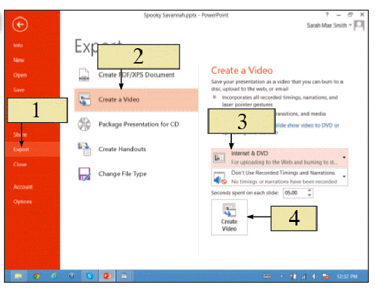   In the figure above, which item allows you to select output settings? ____ A)  item 1 B)  item 2 C)  item 3 D)  item 4