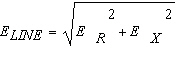   If the voltage across the reactance (   ) is 50 volts and the line voltage (   ) is 300 volts, what is the voltage across the resistance (   )? Carry the answer to one decimal place.<div style=padding-top: 35px> 